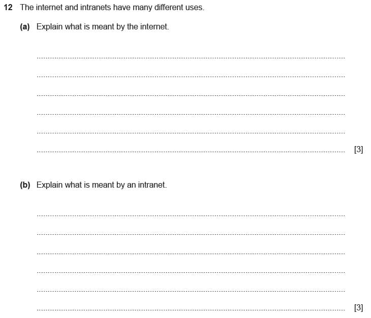 Past Exam Paper Questions