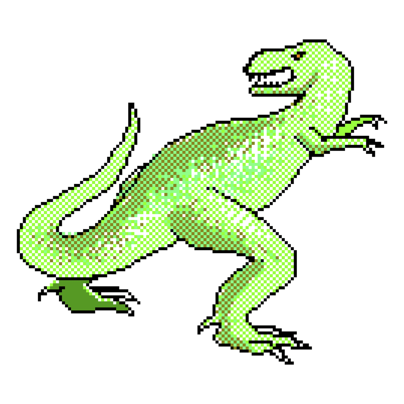 Pixel T-Rex png sticker extinction